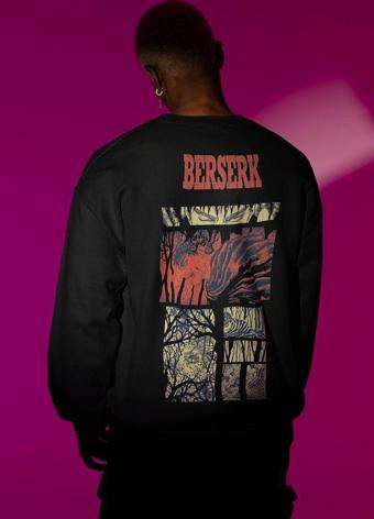 Berserk Anime Dizi Baskılı Unisex Oversize Sweatshirt
