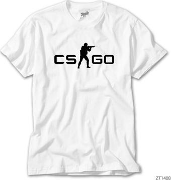 Lunas Glow Counter Strike Csgo Logo Beyaz Tişört