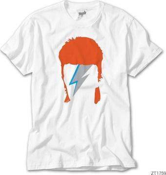 Lunas Glow David Bowie Tribute Beyaz Tişört