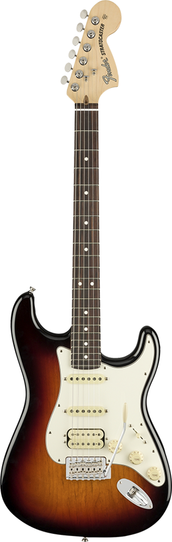 Fender American Performer Stratocaster HSS Gülağacı Klavye 3-Color Sunburst Elektro Gitar