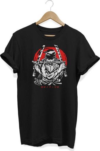 Remonz Roronoa Zoro One Piece Anime Siyah T-Shirt