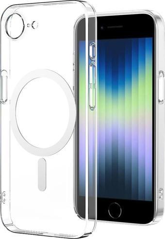 iPhone 16E Kılıf Magsafe Şarj Özellikli Şeffaf Kamera Çerçeveli Porto Kılıf