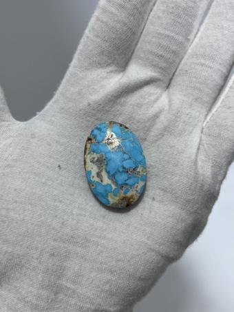 Okyanus Temalı Doğal Kabaşon Firuze Taşı 49,2 Karat - Turkuaz Taşı 9,87 Gram
