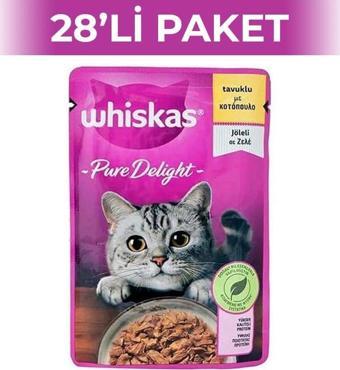 Whiskas Pure Delight Tavuk Etli Yetişkin Kedi Yaş Maması 85 gr 28 Adet