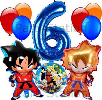 Parti Station Anime Dragon Ball 6 Yaş Balon Set Vegeta  Ve Son Goku Balon  Dragon Ball Konsept Doğum Günü Balon