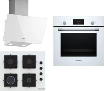 Bosch HBF512BW1T - POP6C2P30O - DWK63PJ20T 3'lü Beyaz Ankastre Set 298