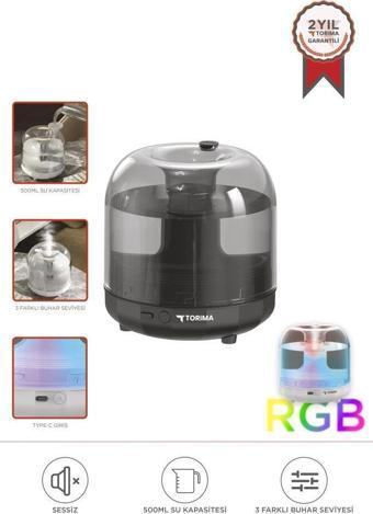 Torima X5 Siyah Humidifier Hava Nemlendirici Aroma Terapili Buhar Makinesi