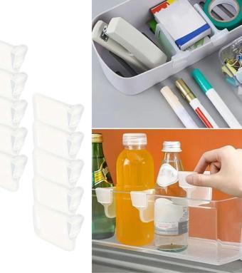 BUFFER® 10'luŞeffaf Buzdolabı Yan Kapı Düzenleyici Buzdolabı Dolap İçi Bölümleyici Aparatlar