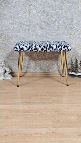 Tedy Kumaşlı 60 cm x 38 cm Gold Sivriltme Ayaklı Oturak ZÜRAFA Renk Tek Ebat Beden