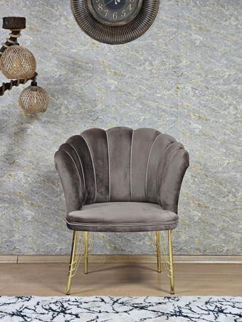 Tekli Gold Kaplama Tel Ayak Papatya Çay Seti Koltuk Takımı , Balkon, Salon, Ofis, Cafe Koltuk Takımı KAHVERENGİ Renk Tek Ebat Beden