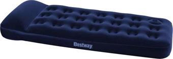 Bestway Pavillo Jr Twin Flocked Air Bed Tek Kişilik Şişme Kamp Yatak Lacivert LACİVERT
