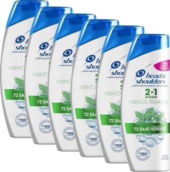 Head & Shoulders 350 Ml. 2-1 Mentol Ferahlığı 72 Saat Kepeksiz X 6 Adet