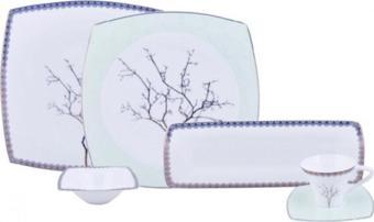 Fine Pearl Banyan 26 Parça 6 Kişilik Kare Kahvaltı/servis Takımı