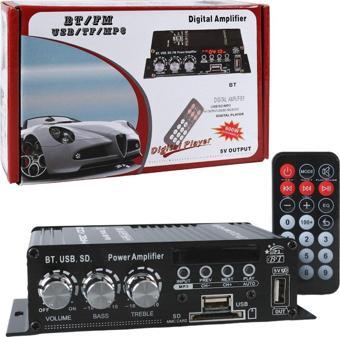 12 VOLT 100 WATT MOTOSİKLET BLUETOOTH AMFİ USB/SD 2 KANAL PAZARCI - ANFİ (154X80X42MM)-Findit