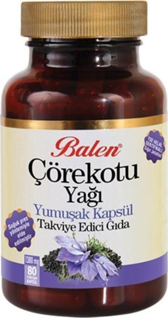 Balen Çörekotu Yağı 1380 Mg x80 Yumuşak Kapsül Çörek Otu Yağı Kapsülü