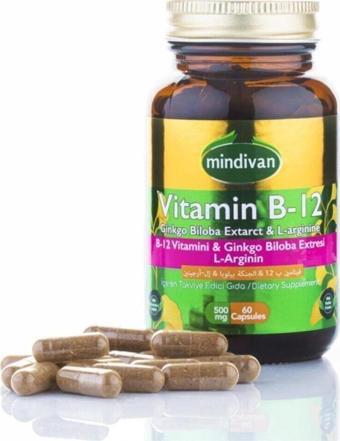 Mindivan Vitamin B12 - Ginkgo Bloba Ekstresi - L Arginin