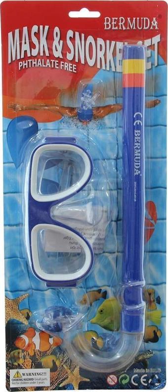 Bermuda Cobra Klasik Maske Şnorkel Set MAVİ