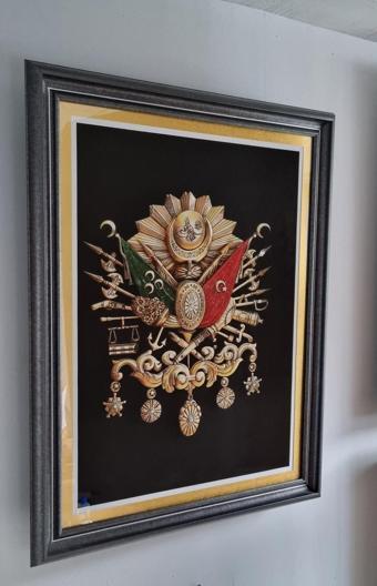 Marina Hediyelik Osmanlı Turası Temalı - Üç Boyutlu Rölyef Tablo  80X62 Cm