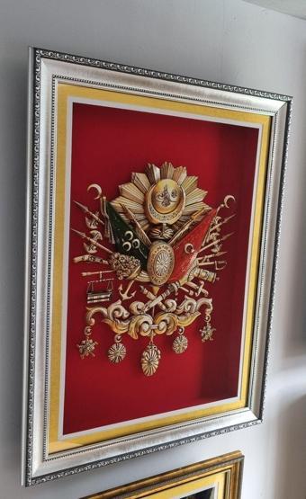 Marina Hediyelik Osmanlı Turası Temalı - Üç Boyutlu Rölyef Tablo  80X62 Cm