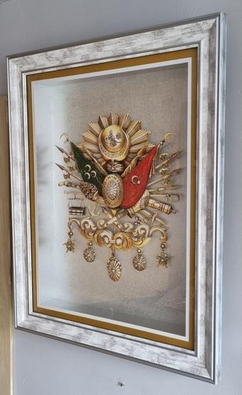 Marina Hediyelik Osmanlı Turası Temalı - Üç Boyutlu Rölyef Tablo  82X63 Cm