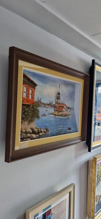 Marina Hediyelik Üç Boyutlu -Kız Kulesi Temalı Rölyef Tablo - 75X55Cm