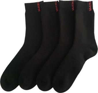 Çorap Çekmecesi Termal Havlu Çorap Siyah 4'Lü 36-40