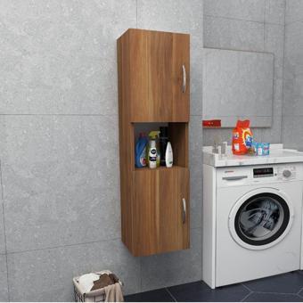 Irmak Mobilya 2 Kapaklı Bölmeli Banyo Asma Boy Dolabı 2 Kapılı Çok Amaçlı Duvara Monteli Dolap