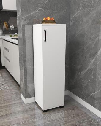 Irmak Mobilya Çok Amaçlı Tek Kapaklı Mini Dolap Erzak Dolabı Banyo Dolabı