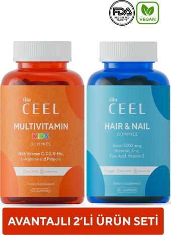 Vita Ceel Kids Multivitamin - Hair and Nail Gummies 60 Gummies