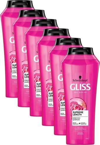Gliss Supreme Length Şampuan 6 x 500 ML