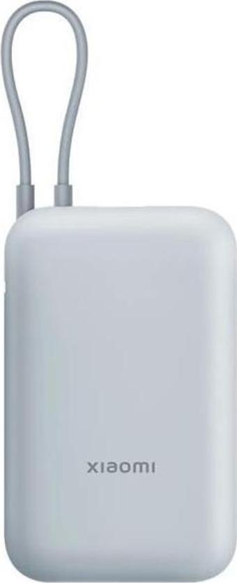 Xiaomi Power Bank 10000mAh mavi Entegre Kablo USB ve USB-C Portu 22.5W BHR9072GL