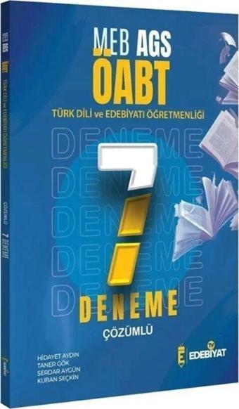 MEB AGS ÖABT Türk Dili Edebiyatı Öğretmenliği 7 Deneme Edebiyat TV - İndeks Akademi Yayıncılık