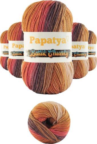 5 Adet Batik Chunky Örgü İpi Yünü Tüm Kıyafetlere Uygun - 111