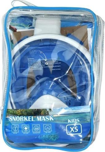 Bermuda Full-Face Kids |XS| Tam Yüz Maske Şnorkel Set [KF-1] MAVİ/BEYAZ