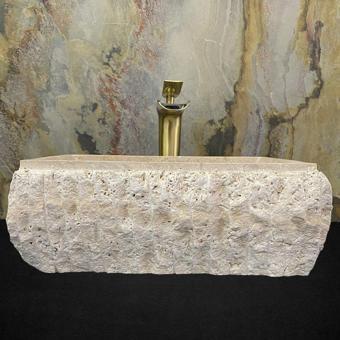 Sipahi Marble Traverten Dışı Patlatma Dikdörtgen Modern Lavabo