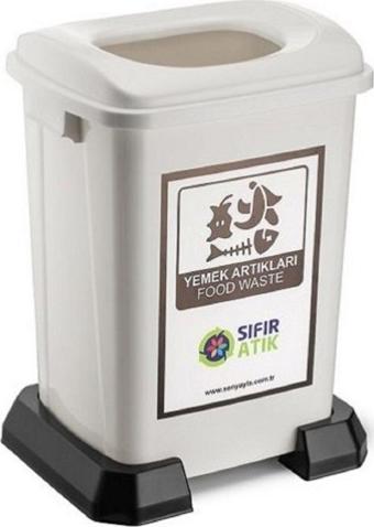 Şen Yayla Şenyayla Sıfır Atık Geri Dönüşüm Kutusu 50 Lt Beyaz Yemek Artıkları Food Waste