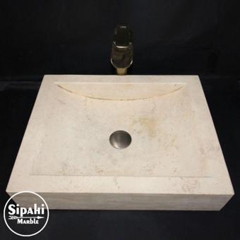 Sipahi Marble Klasik Traverten Kare Lavabo