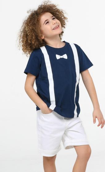 Papyon Beyaz Denim Şort + T-shirt Takım