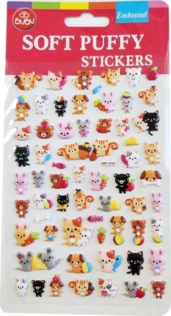 Bu-Bu Soft Puffy Sticker Cats 10,9x20,5 SWP-1012A