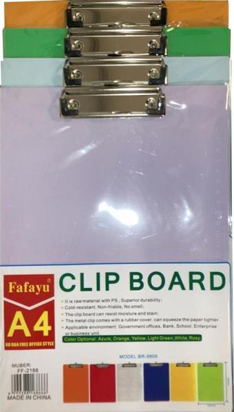 Bafix A4 Renkli Kapaksız Sekreterlik Plastik Ff-2188 (Karışık Renk 1 Adet)