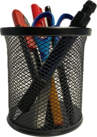Bafix Kalemlik Metal Perforeli Silindir Siyah Bfx-Mmk802S