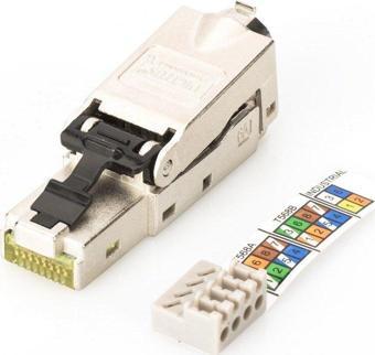 Digitus Zırhlı/Shielded Saha Tipi Rj45 Konnektör, Awg 22-27, 10 Gbit Ethernet, Poe , Toz Koruma Kapa