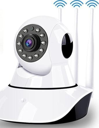 Teknomila Wi-Fi Kablosuz Ip 3 Antenli Bebek Güvenlik Kamerası Gece Görüşlü
