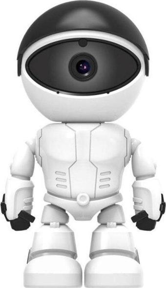 Lisa Butik 1080P Robot Görünümlü Bebek Bakıcı Wifi Ip Güvenlik Kamerası Kablosuz Gece Görüşlü