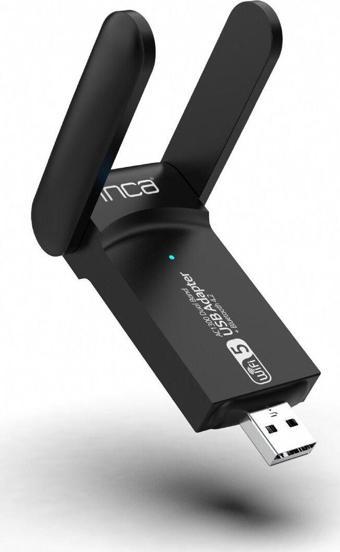 Inca Iuwa-1300X 1300Mbps Bluetooth 4.2 Dual-Bant Kablosuz-Ac Usb Adaptör
