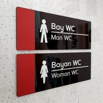 Dekokonsept Kırmızı Detaylı Wc Yönlendirme Seti