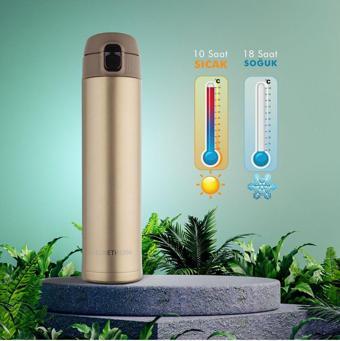 Lunetherm Sızdırmaz Vakumlu & Kilitli Çift Katmanlı Taşınılabilir Mug (Sus 304 Çelik) Termos 520 Ml
