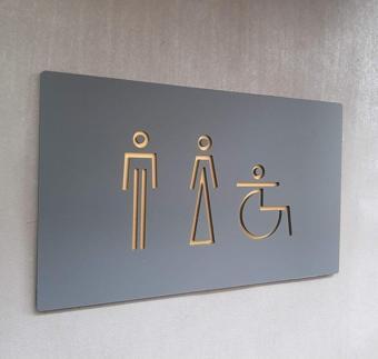 Dekokonsept Modern Avantgarde Serisi Wc Yönlendirme Levhası