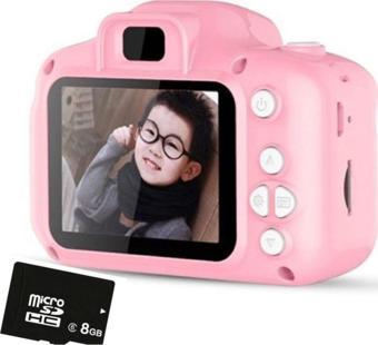 Blue İnter Mini 1080P Çocuklar Için Dijital Fotoğraf Makinesi-Oyun,Video,Filtre-Son Versiyon 8 Gb Sd Kart