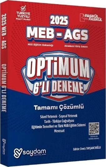 Saydam Yayınları 2025 MEB AGS Optimum 6 Deneme - Saydam Yayınları
